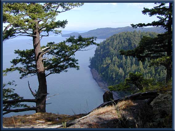 North Pender Island - Looking across Plumper Sound to South Pender Island.
